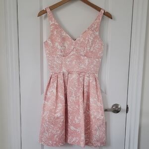 Cynthia Steffe Pink and White Mini Dress